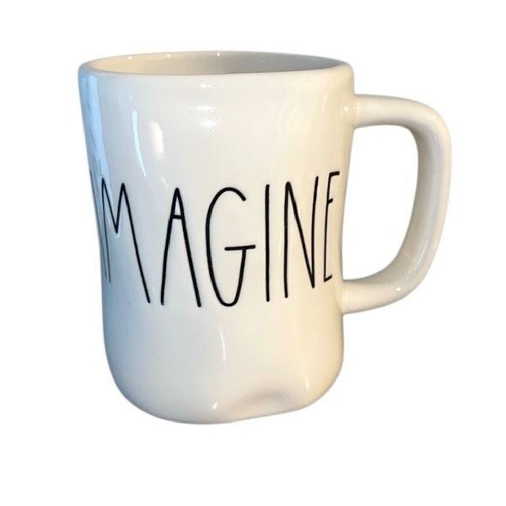 Rae Dunn Artisan Coffee Mug “Imagine” White Large
